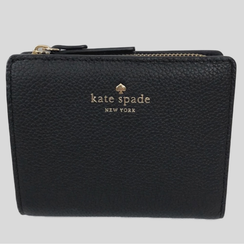 Kate Spade small black bifold wallet black